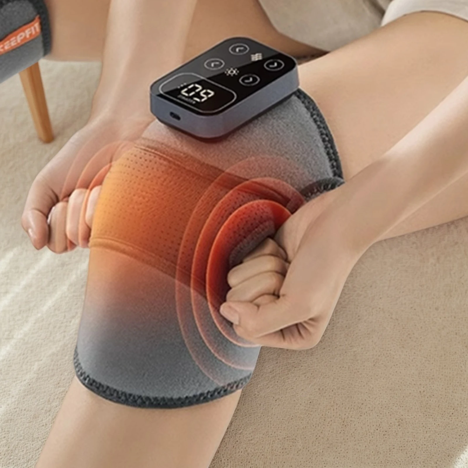 

Массажер с тройным методом 3 в 1, тройной терапевтический массажер для ног, 3 вибрации, 5 настроек температуры, электрический бандаж на лодыжку для расслабления ног