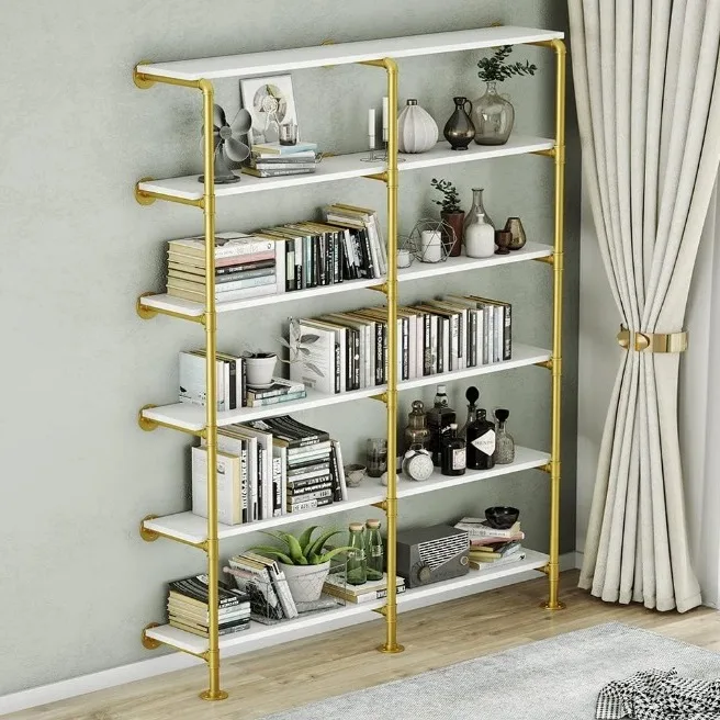 Cross-border industrial style indoor bedroom study wall hanging storage multi-layer space storage bookshelf storage