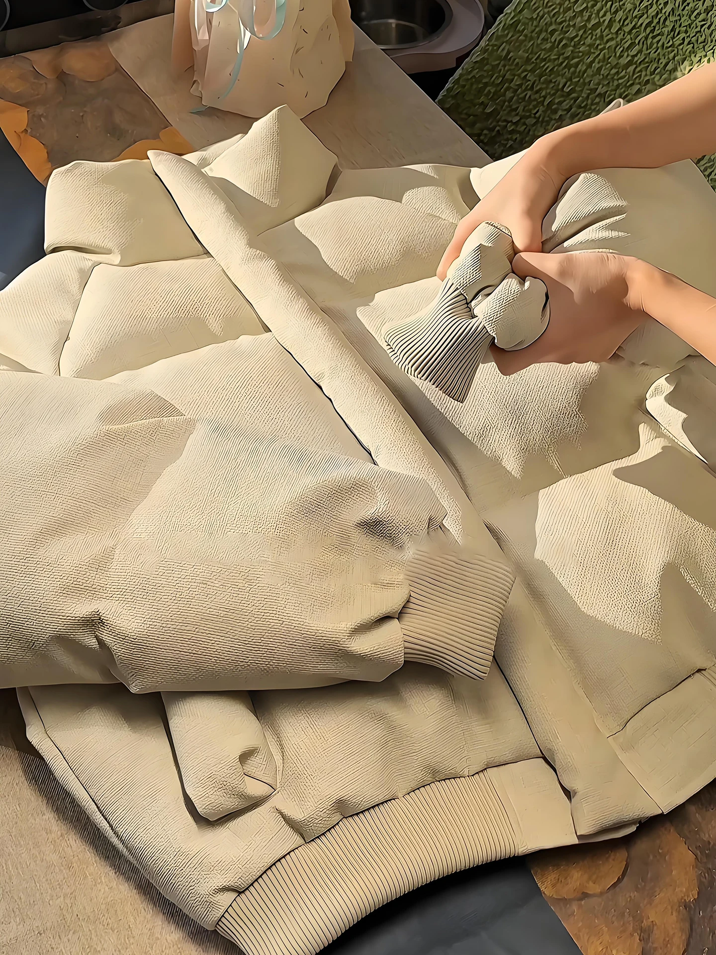 

Мужская зимняя верхняя одежда Thiened: пуховик из американского холста и кожи, с воротником-стойкой, теплый, водонепроницаемый