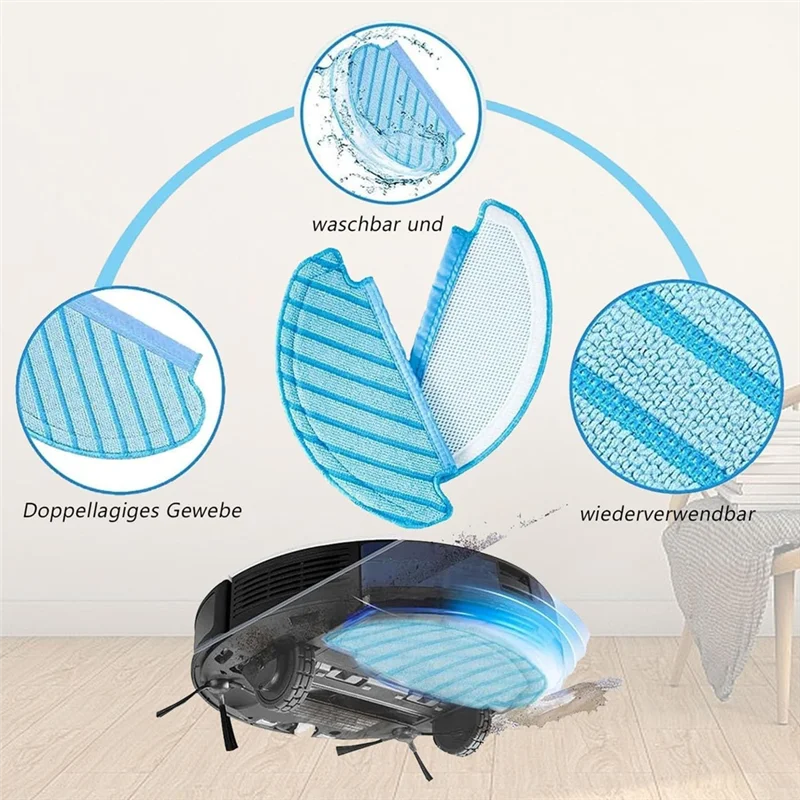 B58B-Zubehör für Ecovacs Deebot N8 N8+ N8 Pro N8 Pro+ OZMO T8 T8+ T8 AIVI T9, T9+, Hauptbürsten, Seitenbürsten, Filter