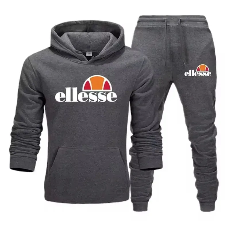 2025 New Hoodie, Men's Autumn and Winter Sports Leisure Set, American High Street Versatile Printed Set