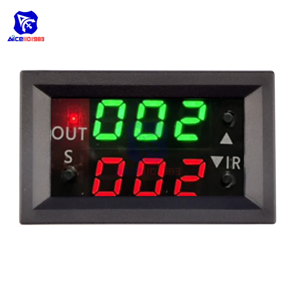 T2401-O/N DC 12V Zeitrelais-Modul mit Verzögerung, Dual-Display Digital-Zeitrelais, Direkt-/Passiv-Ausgang, Mini-LED-Digital-Timer – Detail 16