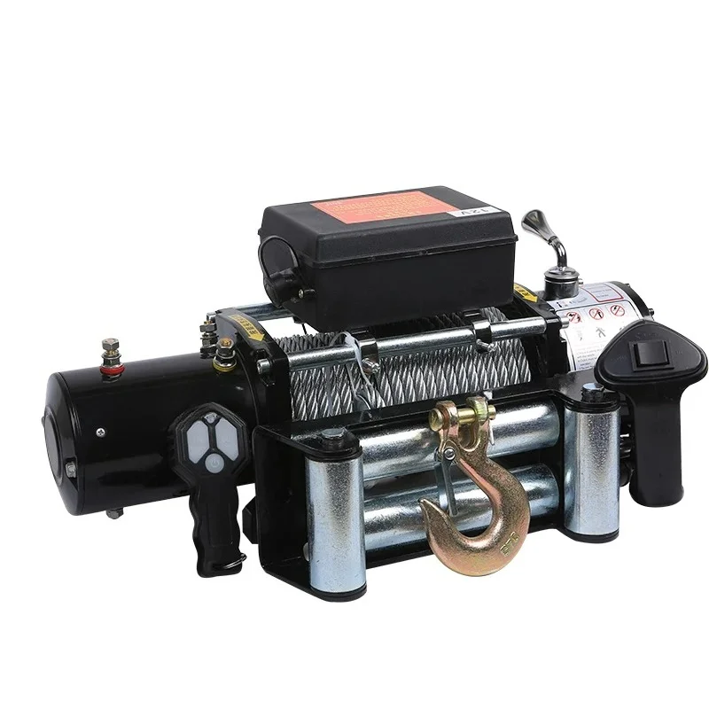 12V Electric Winch 3 Tons Off-road Vehicle Self-rescue Hoist Auto Lifting Recovery Equipment for Outdoor Vehicle Emergency Use