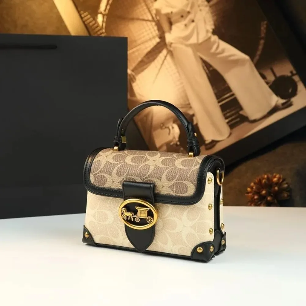 2026 New Arrival Niche Luxury Box Bag High End Stylish Hard Case Handbag Dual Use Single Shoulder Crossbody Bag Elegant Women