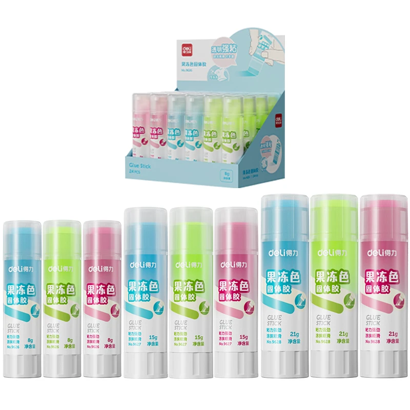 Deli 3pcs 8g/15g/21g Strong Glue Stick Quick-Drying Non-Toxic Extra Strong Bonding Stationery School&Office Supplies Gift