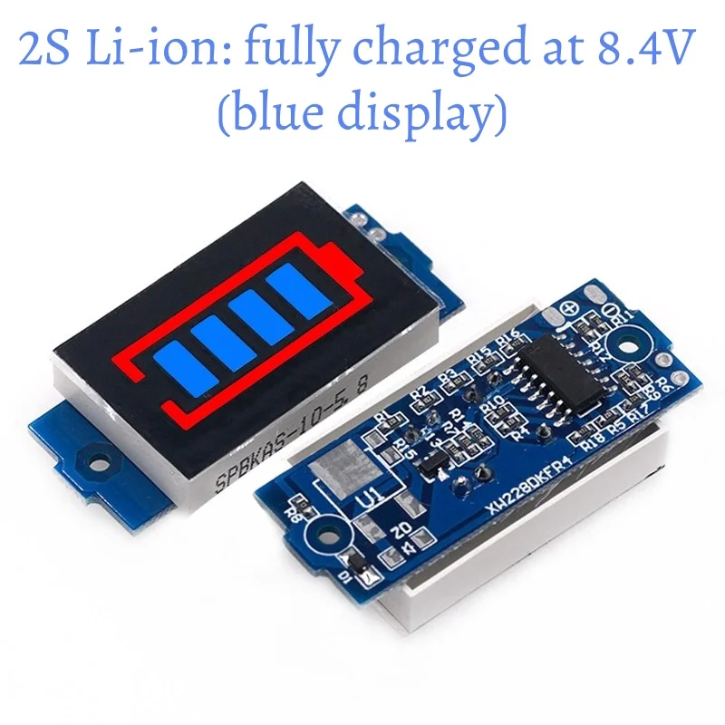 1S 2S 3S 4S Single 3.7V Lithium Battery Capacity Indicator Module 4.2V Blue Display Electric Battery Power Tester Li-ion