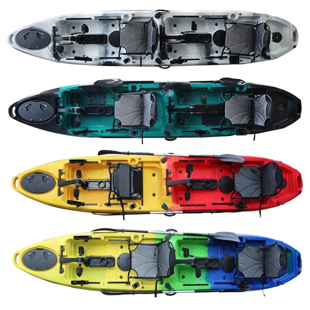 High Quality 2-Seater Inflatable  with Double Propeller Pedal Drive for Canoe Rowing Fishing Leisure 2-Year Motor Warranty