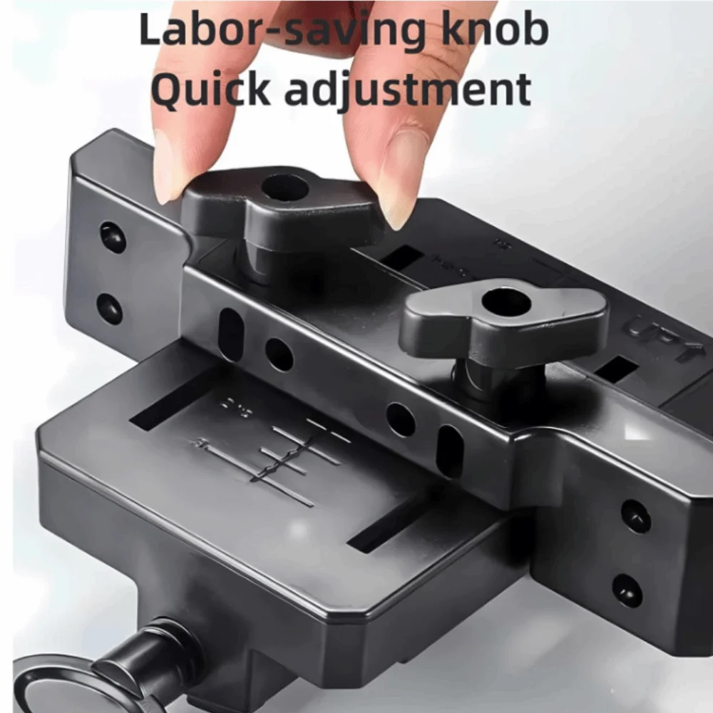 

Adjustable Cabinet Door Mounting Jig ABS Multi-Functional Woodworking Tools Heavy-Duty Panel Fixing Panel Alignment Tool