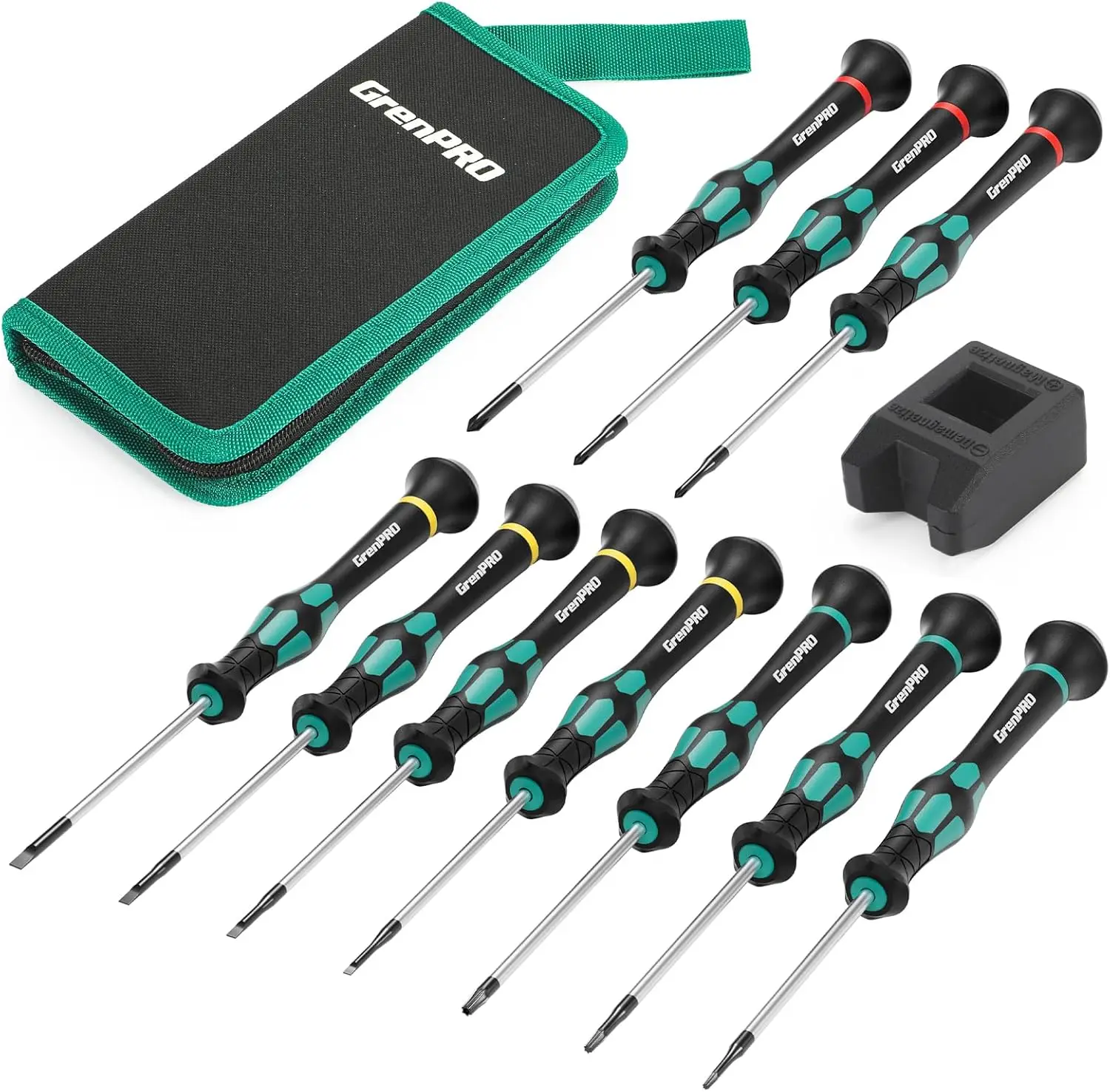 

10-Piece Precision Screwdriver Set, Magnetic Small Screwdrivers for Eyeglass, Watch, Computer, Laptop, Phone Repair