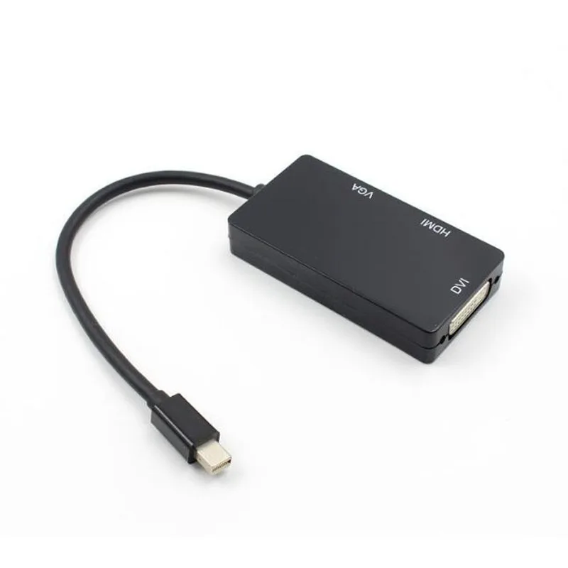 3In1 Thunderbolt Mini Displayport DP Male To HDMI-compatible DVI VGA Female Adapter Converter Cable For Apple MacBook Pro Air