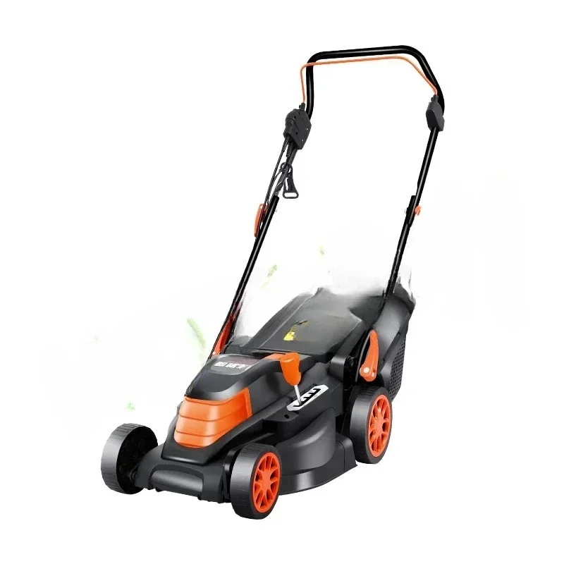 Electric Lawn Mower Hand Push Grass Cutting Machine Household Lawn Mower 1800W Plug in Payment  Garden Pruning