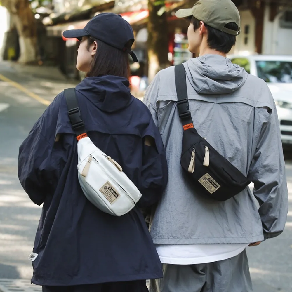 

Fashion Nylon Chest Bag Large-capacity Waterproof Crossbody Bag Lightweight Travel Backpack Men Women