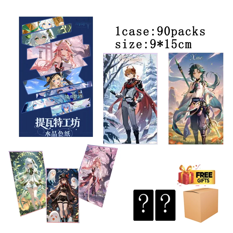 

Genshin Impact Crystal Color Paper Collection 121 Characters Acrylic Mica Board Art Set Anime Game Gift for Fans Boxed