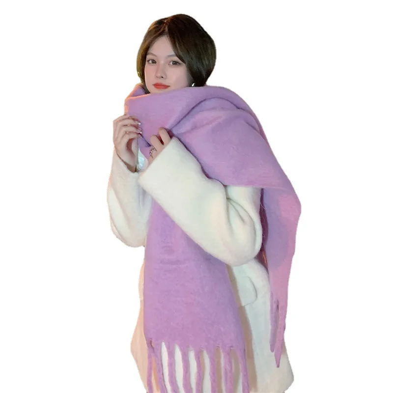 

Однотонная мужская и женская накидка, мягкая шаль, модная шаль с тонкими кисточками, кашемировая пашма, женские теплые шарфы, шарфы, горячий шарф