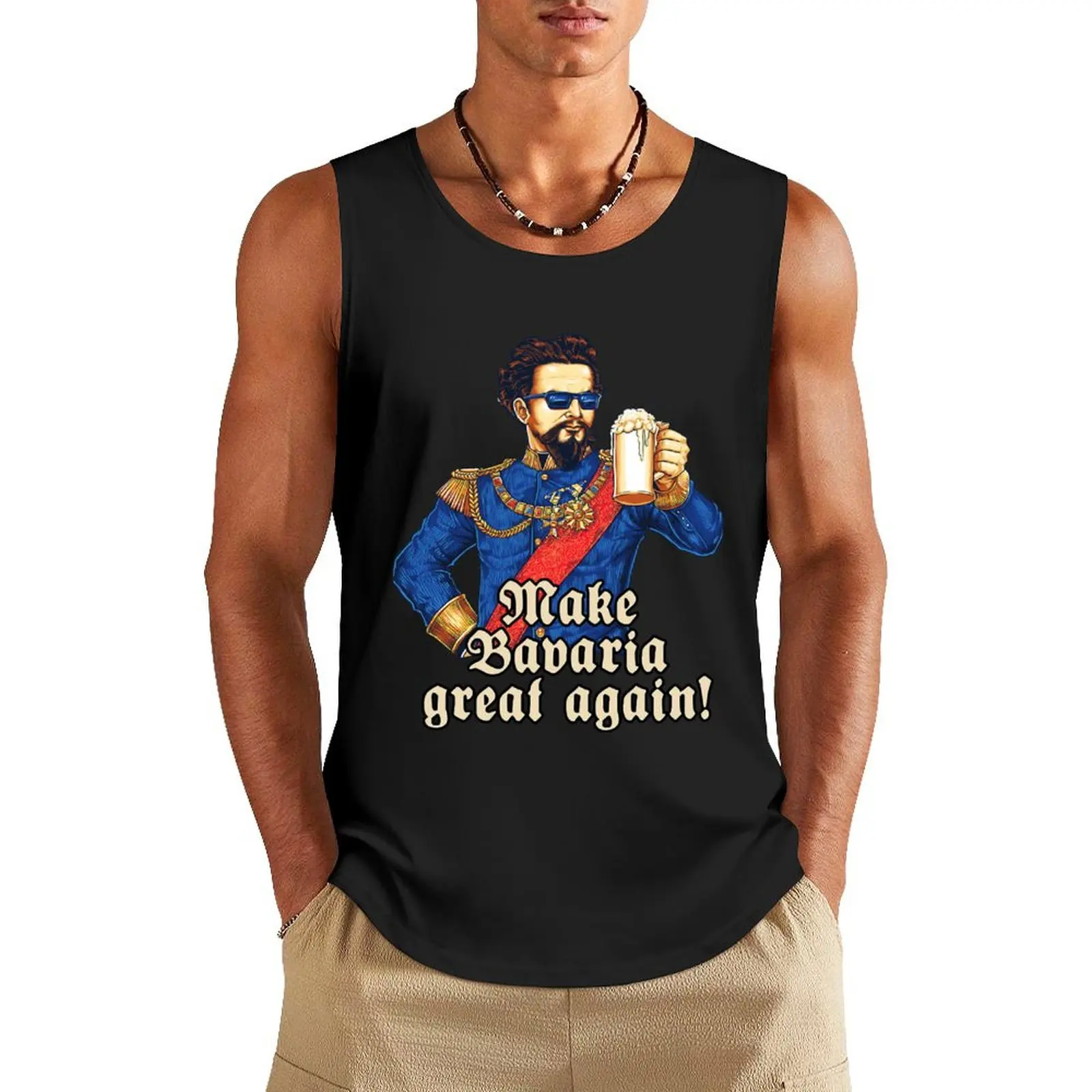 

Make Bavaria great again - blauer Knig Ludwig Bier Tank Top Men's summer vest gym for men