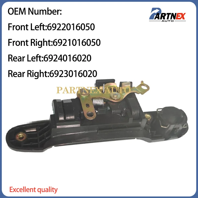 4Pcs Car Exterior Outer Outside Door Handle For Toyota Tercel 1991 1992 1993 1994 6922016050 6921016050 6924016020 6923016020