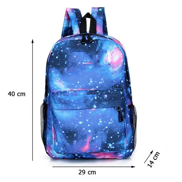 Korean Fashion A-Ateezs Printed Starry Sky Backpack Middle School Bag Computer Backpack Oxford Cloth Travel Backpack bags