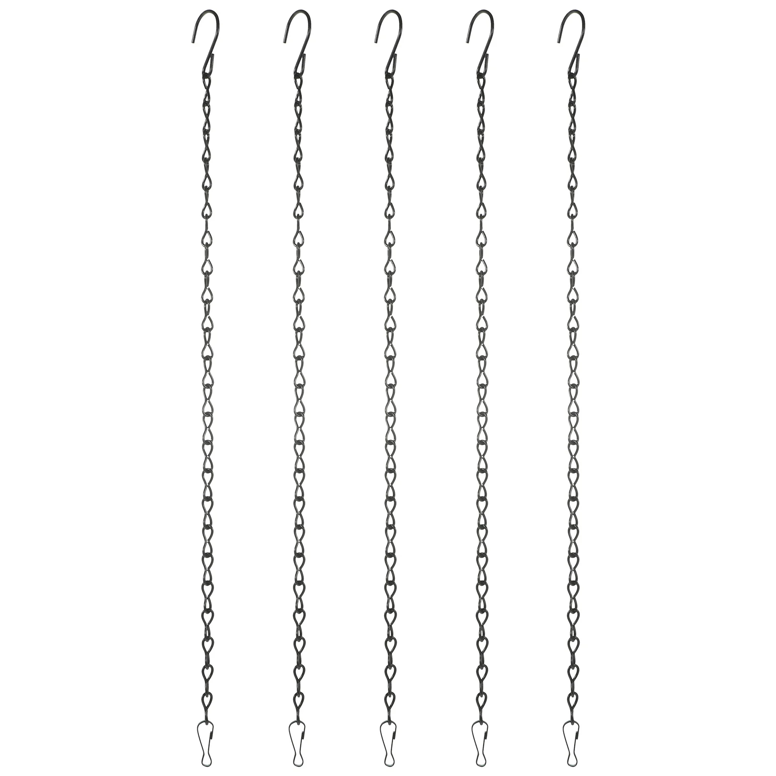 5 قطعة سلاسل معلقة سلسلة سوداء شديدة التحمل لتعليق النباتات اناء للزهور استبدال زارع سلسلة السنانير حديقة سلة فانوس #5