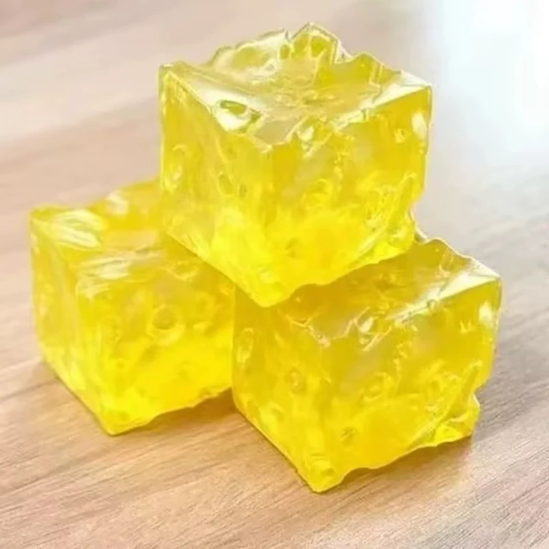 Cheese Honey Maltose Square Squishy Toys Super Soft Cheese Fidgets Squeeze Toy Funny Anti-stress Sensory Toy for Adults Gifts