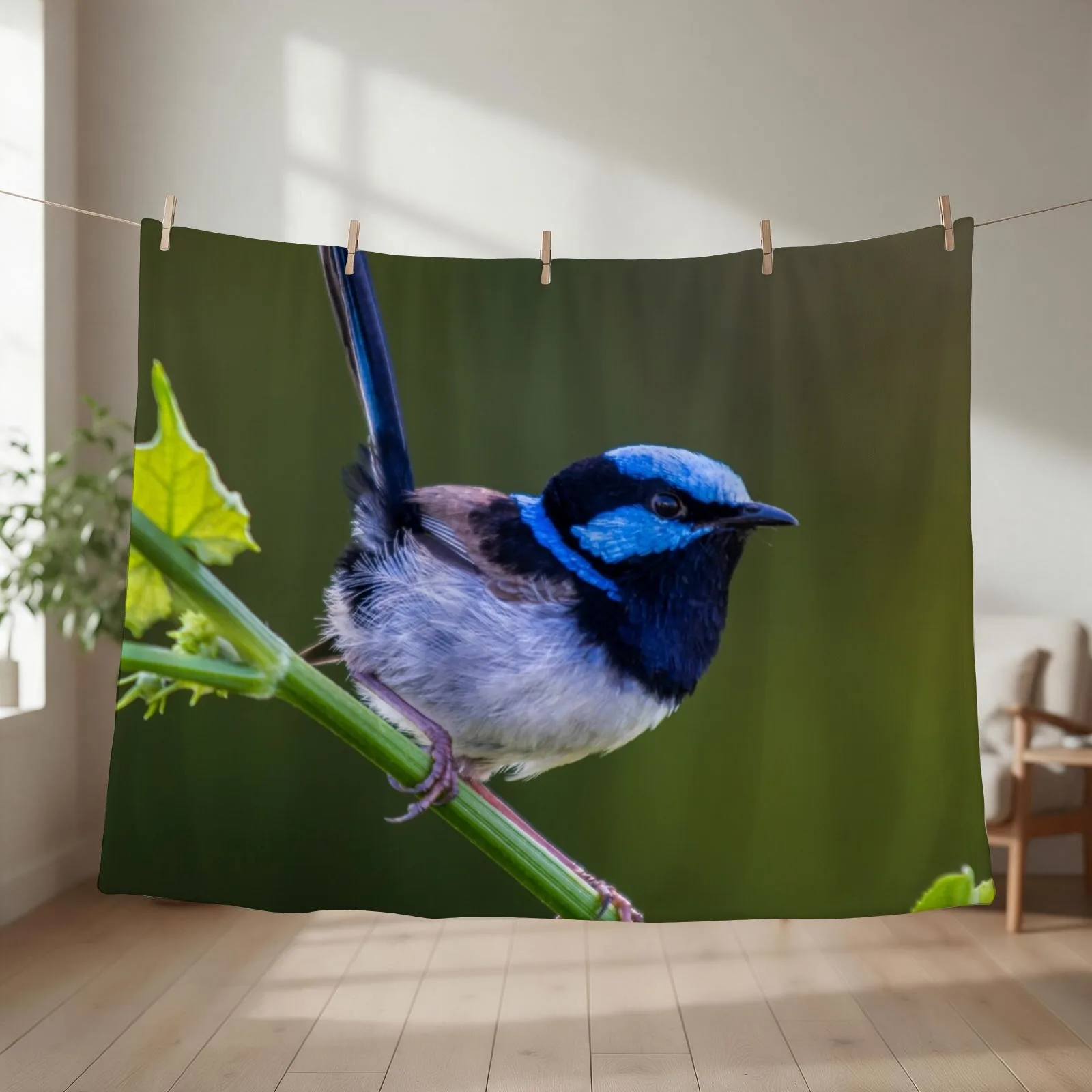 Australian Superb Fairy-Wren Throw Blanket For Decorative Sofa Sofa Throw Luxury Thicken valentine gift ideas Blankets