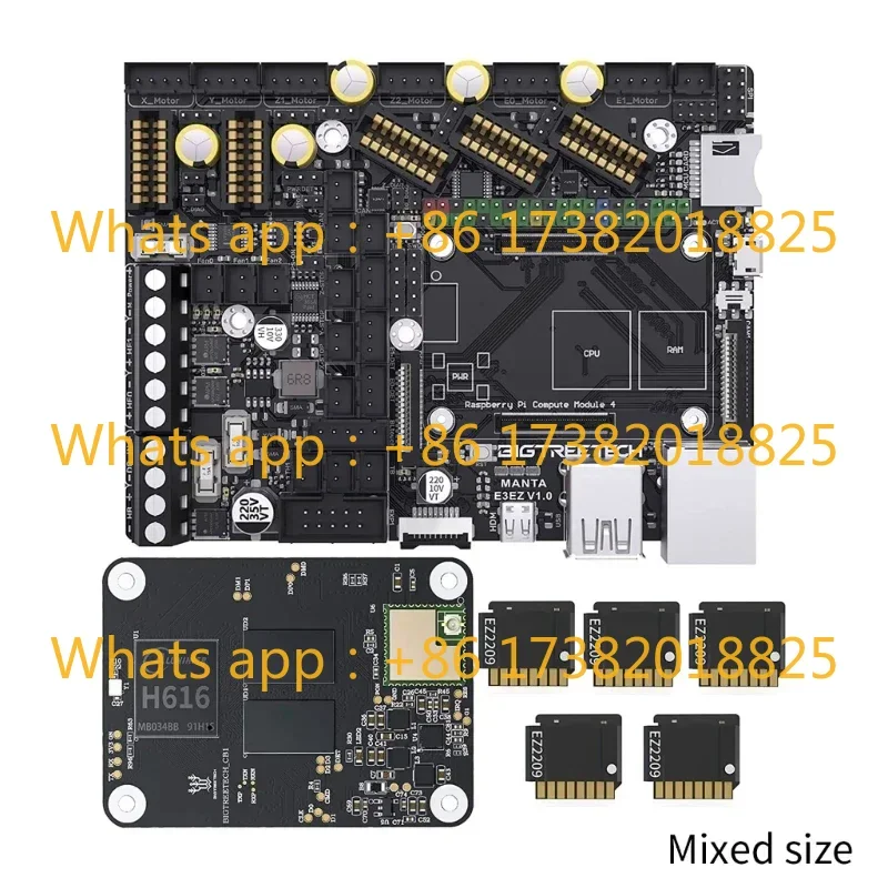 Silent Control Board CB1V2.2 + EZ2209 5 Stepper-Motors With Quad-core 64bit ARM- Cortex-A53 1.5GHz Professor