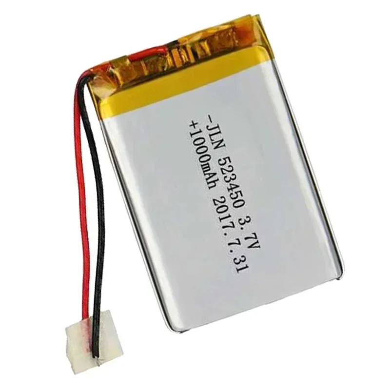 523450 New Polymer Lithium Rechargeable Battery Li-ion Battery 523450 1000mAh 3.7V for Smart Phone DVD MP3 MP4 Led Lamp