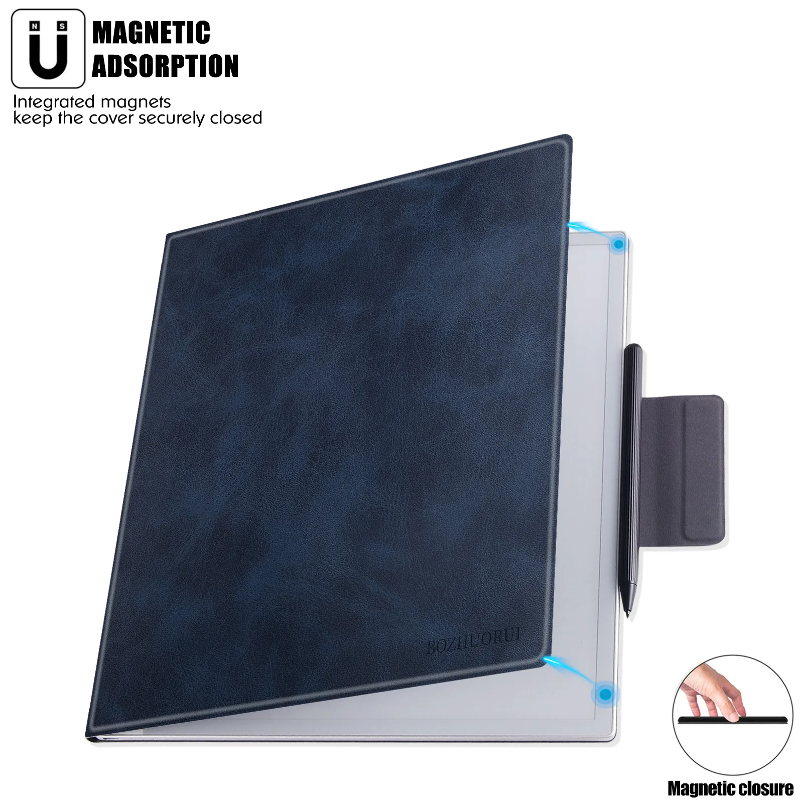 Magnetic Case for Onyx Boox Note Max 13.3",Premium PU Leather Folio Cover with Pen Clasp Design,Auto Sleep/Wake,Slim Lightweight - view 4