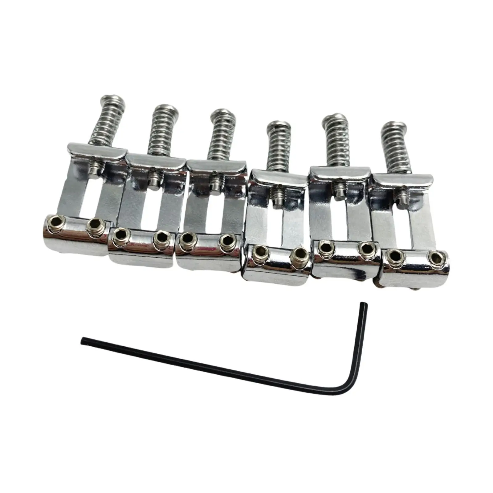 3x6Pcs Electric Guitar Bridge Saddles Accessories Hardware Metal Lightweight Components Easy Installation Repairing Parts Parts