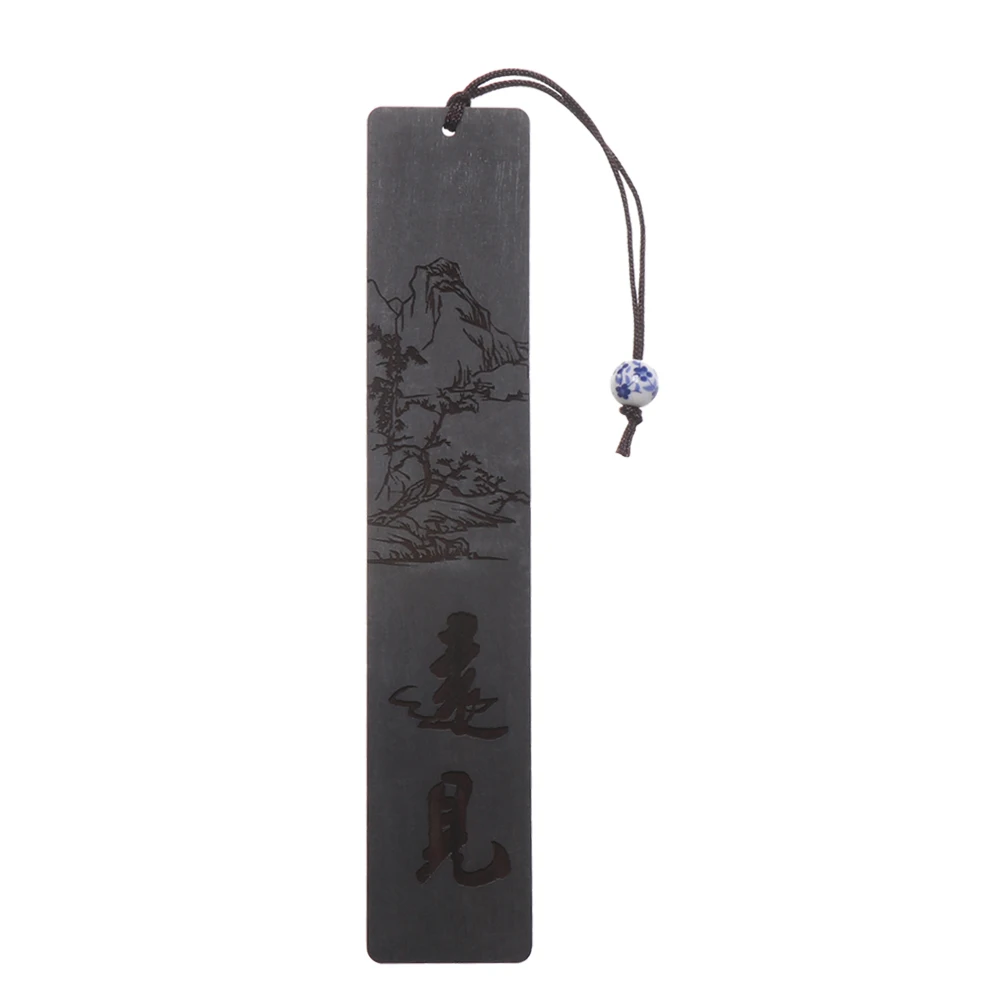 Stationery Chinese Style Solid Wood Crafts Sandalwood Label Book Clip Pagination Mark Bookmark