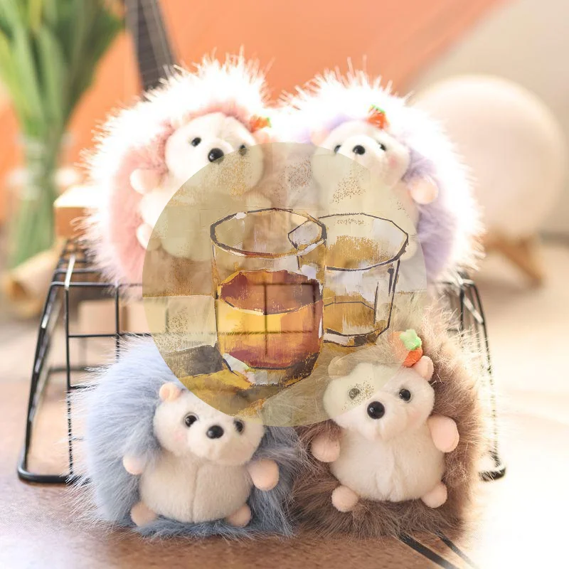 

1Pc Kawaii Cute Animal Pendant Cartoon Hedgehog Doll Keychain Soft Stuffed Plush Toy Home Decoration Kids Gift For Children#