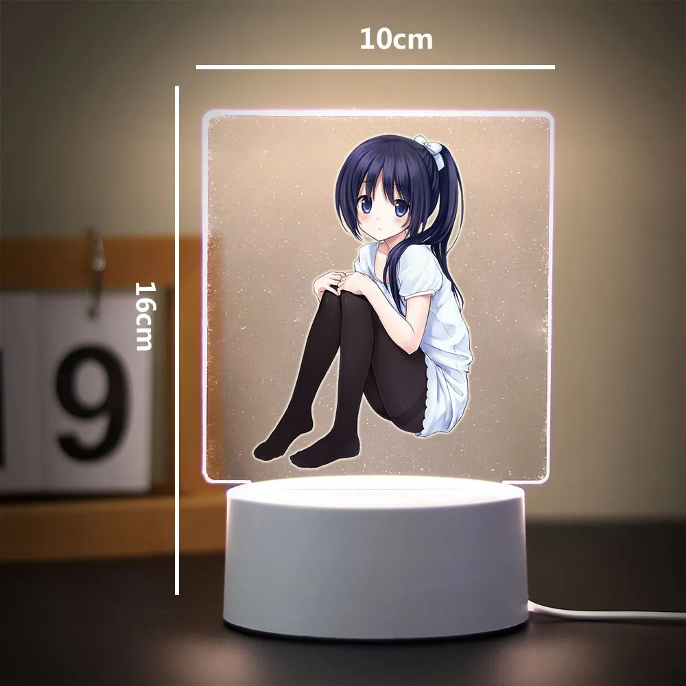 1 pc lovely Anime girls Led Table Lamp Room Decor For Boys Birthday