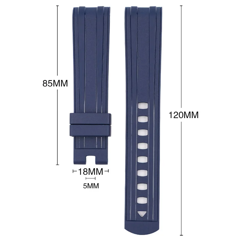 Gebogenes Gummiarmband für Omega Seamaster 300 20mm Sport Wasserdichtes Herren TPU Ersatzarmband Uhrenzubehör – Detail 5