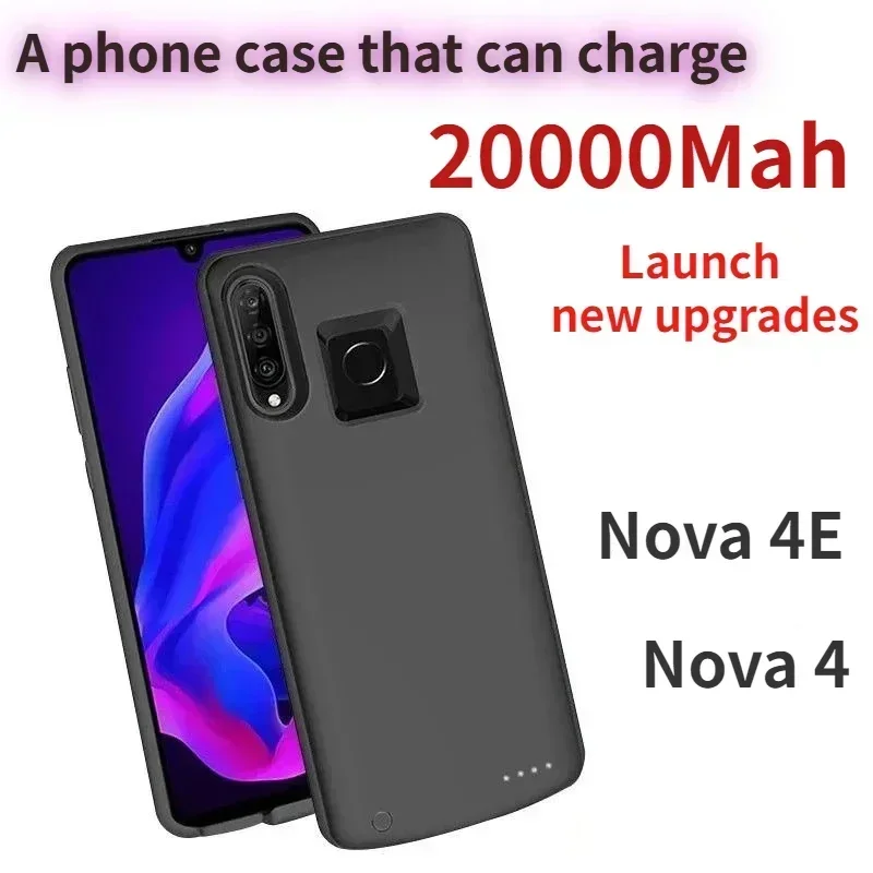 20000mAh Silicone Shockproof Power Bank Case for Huawei Battery Charge Case Charging Cover Huawei P30 Lite Nova 4E