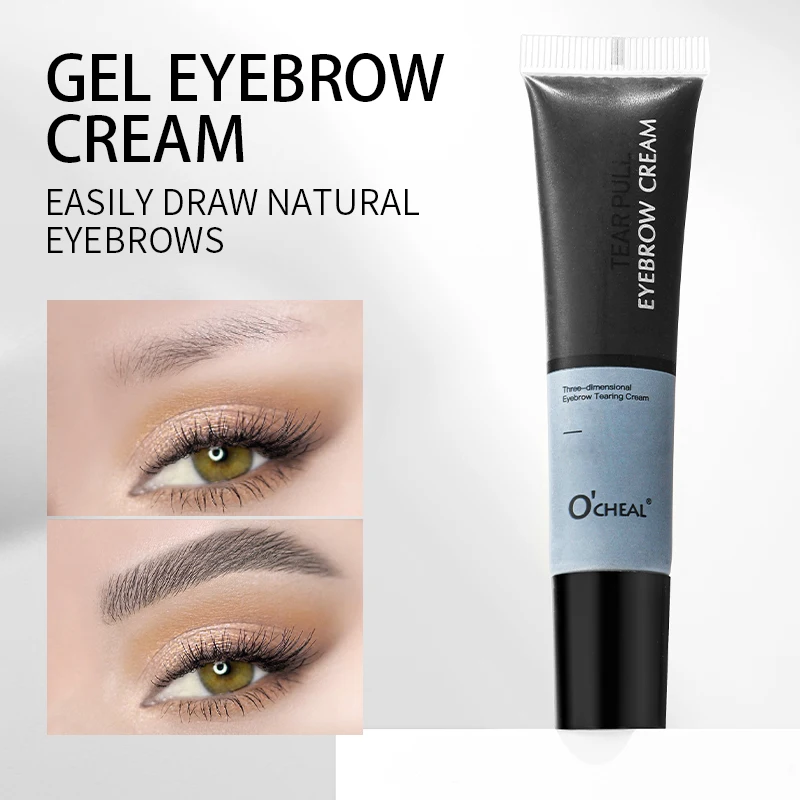 3D tear off dye eyebrow cream, waterproof, lightweight and smooth, natural color rendering, easy to create natural 3D eyebrows