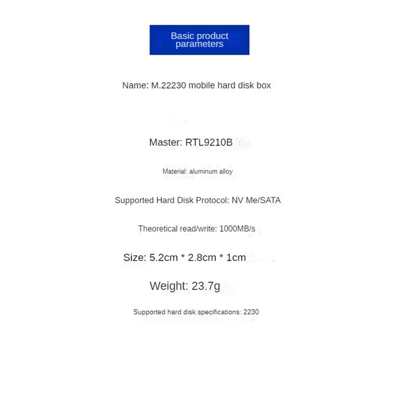 M.2 Nvme NGFF SSD Enclosure USB C 3.1 10Gbps NVME SATA SSD Enclosure Durable In Use-N35R