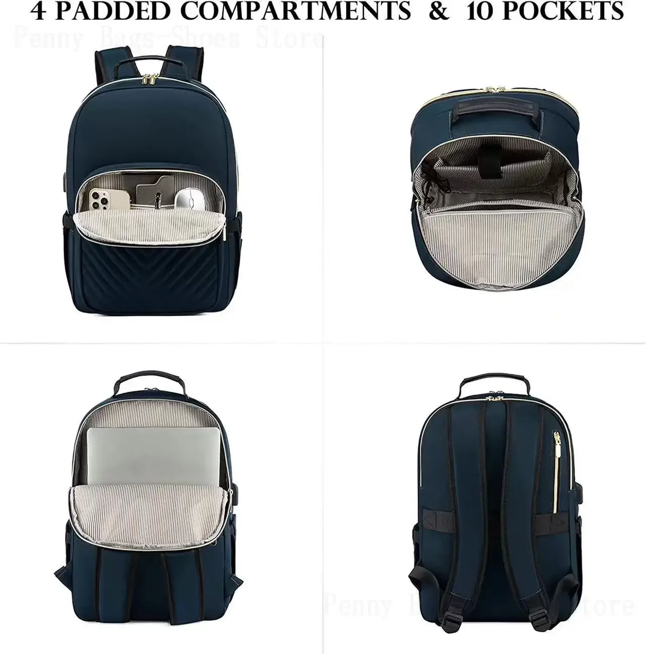 Sac à Dos pour Ordinateur Portable de Grande Capacité pour Homme et Femme, Accessoire à la Mode et Questible, Nouveauté 2024