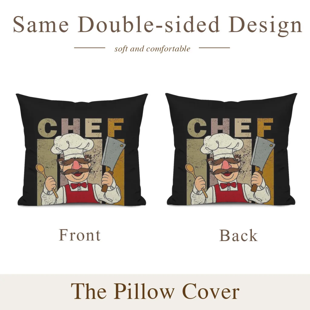 The Muppet Kitchen Swedish Chef Cushion Office Classroom Chair Cushion Couch Pillow Bedroom Floor Winter Thick