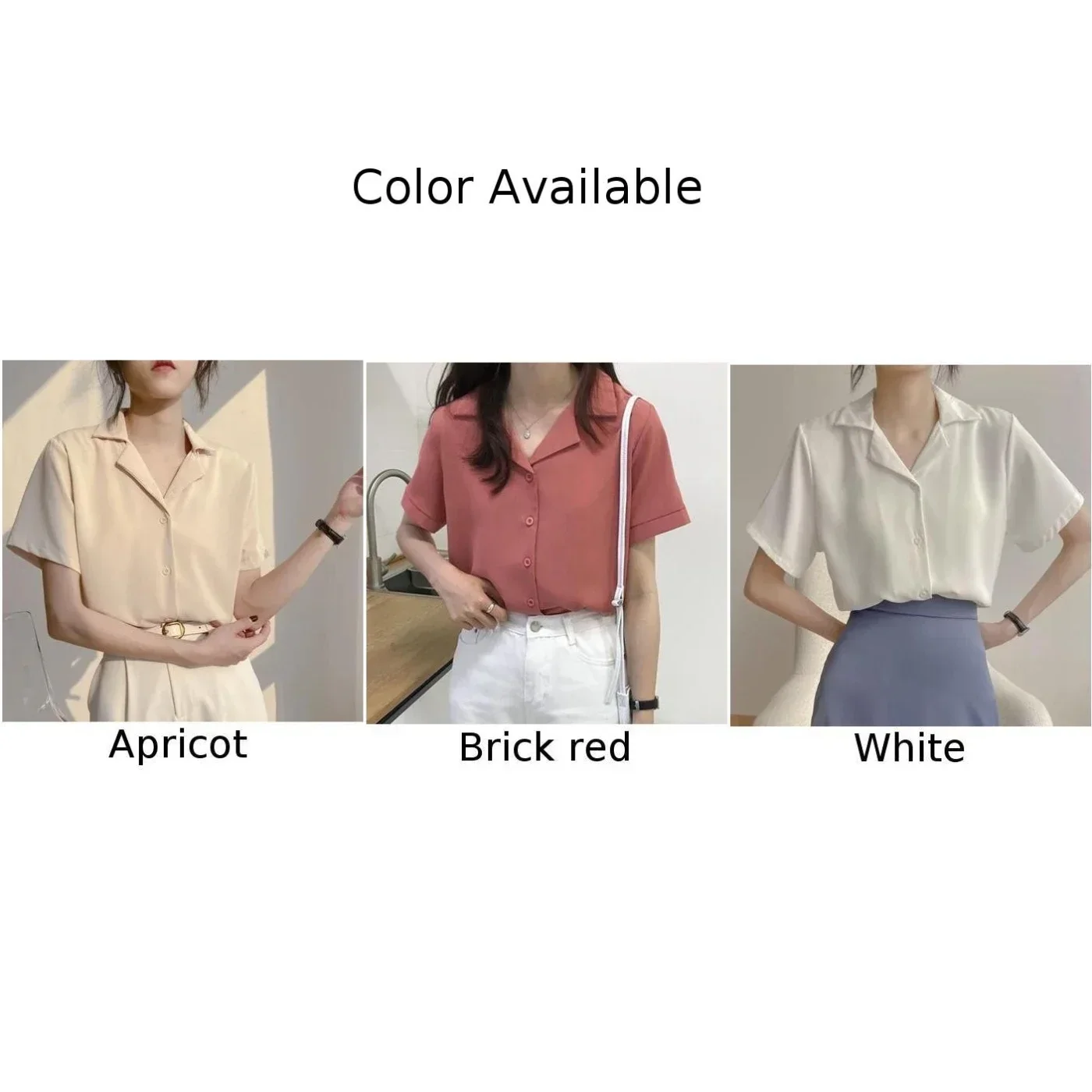 Short Sleeve Loose Shirt For Women Shirts Womenswear Blouse 2024 New Arrival Drop-shipping