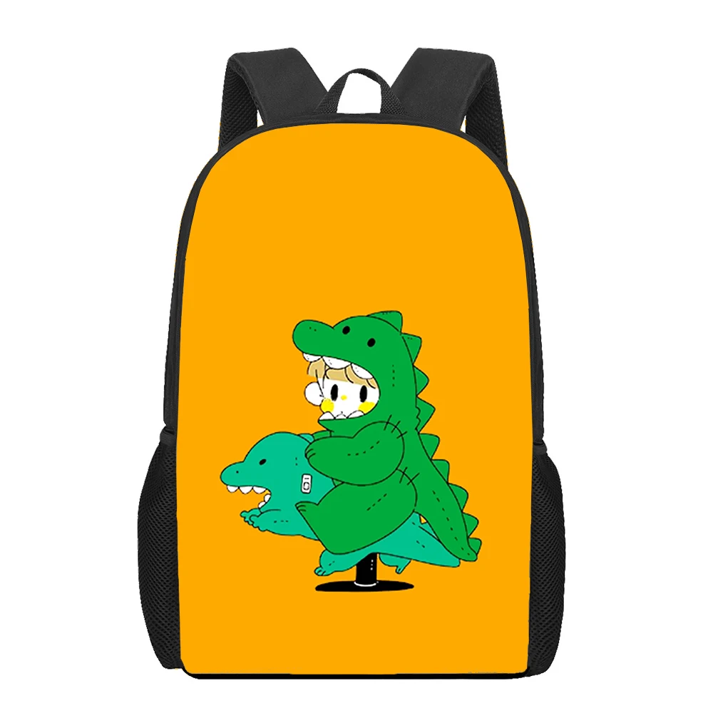 Mochilas escolares de dinosaurio de dibujos animados para niñas y niños, mochilas estampadas para mujeres, bolsa de libros para estudiantes, mochila de hombro para niños de gran capacidad