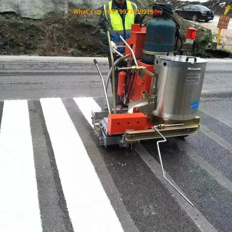 2026 Hot Sale Expressway Thermoplastic Road Marking Machine 15cm Shoes New Condition Engine Pump Core Components Manufacturing P