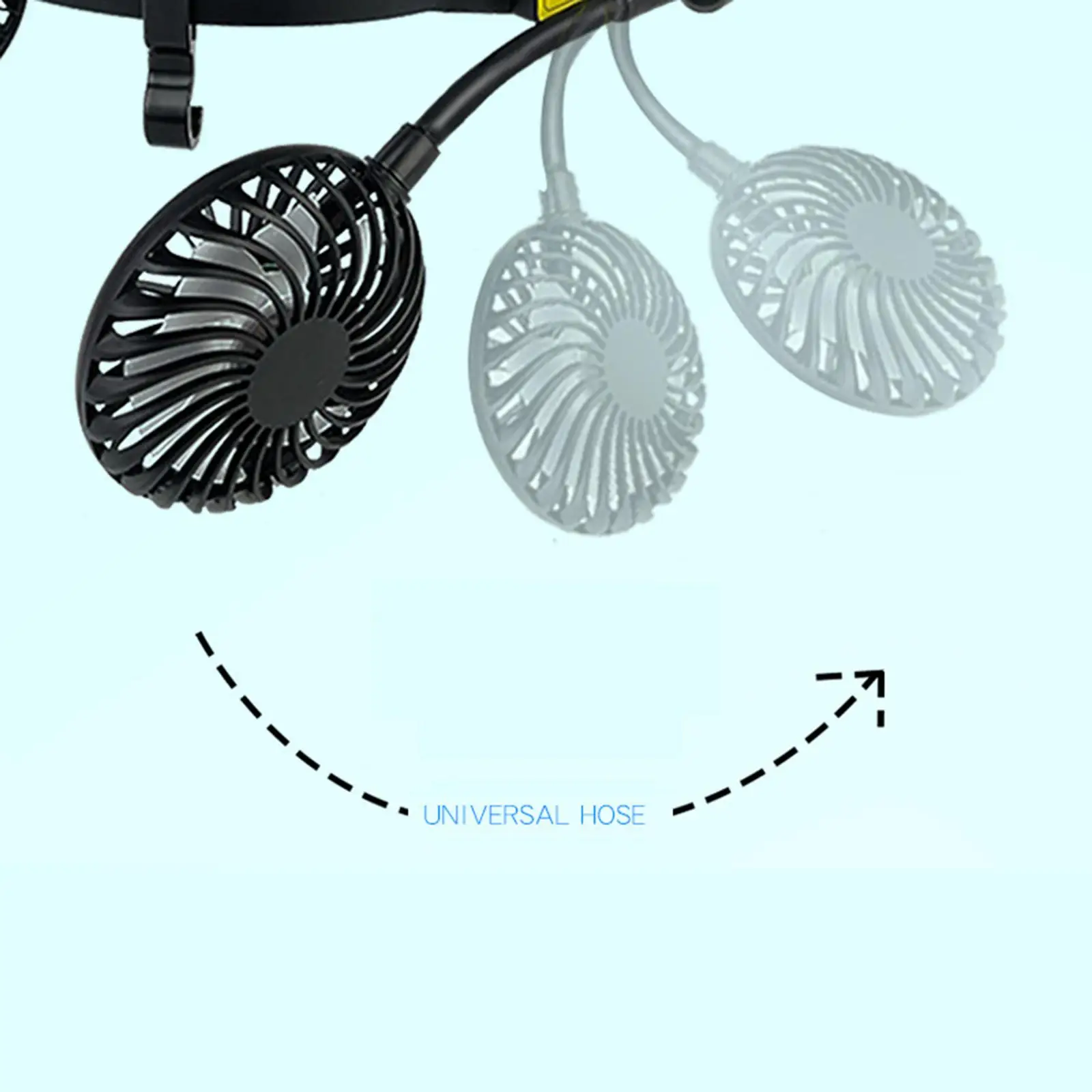 Cooling Fan Attachment for Protective Headgear - High-Powered , Easy Installation