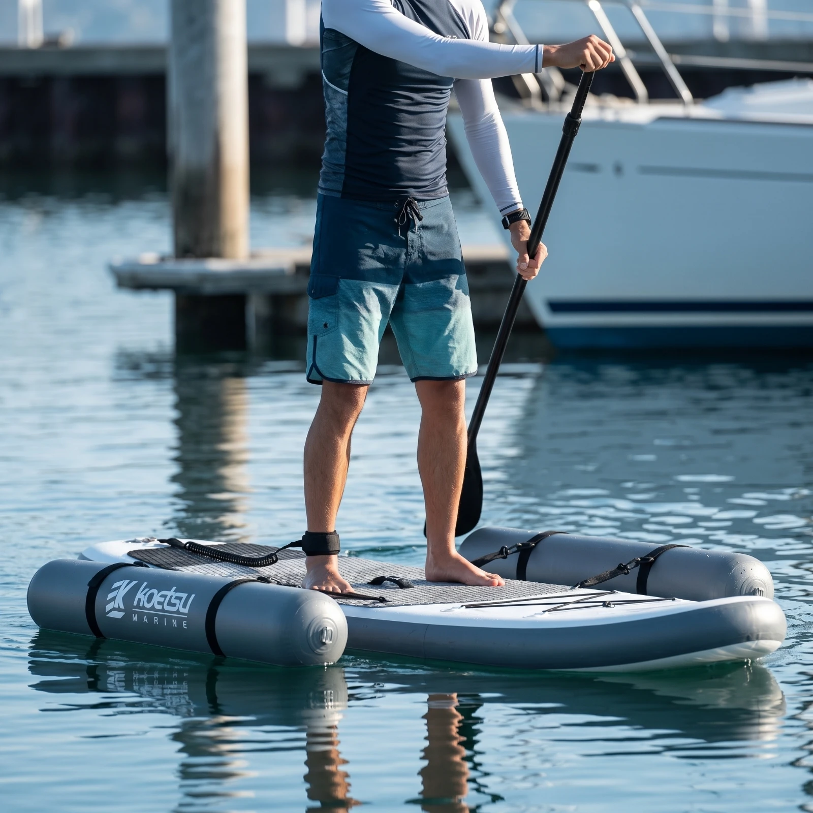 Paddleboard Stabilizers with Straps Anti-Collision Paddleboard Stable Inflatable Outriggers for Beginners Paddleboard Practice