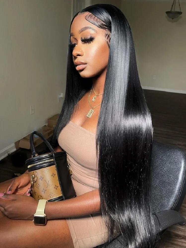 10A Rechte Kant Voor Pruiken Menselijk Haar 13X4 Hd Transparant Kant Voor Menselijk Haar Pruiken Voor Vrouwen Kant frontale Pruiken Menselijk Haar