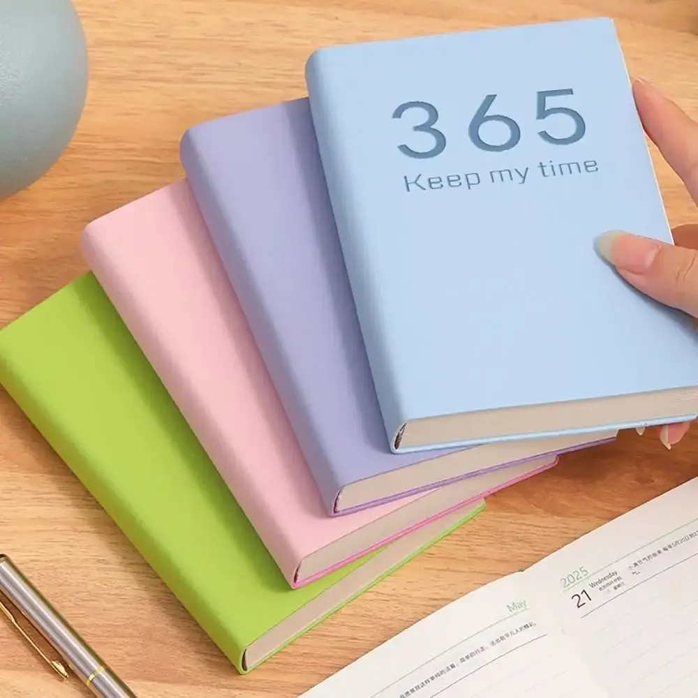 كتاب جدول أعمال صغير لمدة 365 يومًا، دفتر ملاحظات فعال ومتعدد الاستخدامات، دفتر مذكرات مخطط أسبوعي مريح ومتين