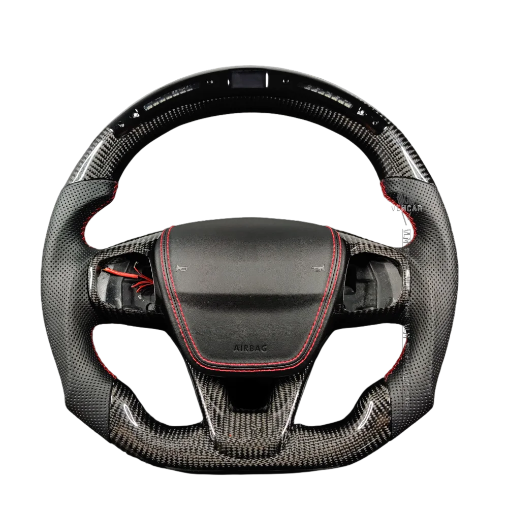 Carbon Fiber Steering Wheel for Ford Fiesta ST-Line MK8 2008–2019 Custom Sport Racing Wheel Upgrade Fits MK6 MK7 ST Hatchback