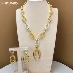 2024 Newest Dubai Jewelry Sets Unique Chain Necklace Sets for Women FHK10485