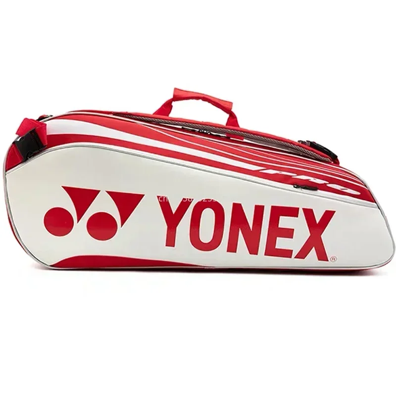 Yonex genuíno saco de badminton de alta qualidade saco de raquete de tênis yy portátil grande capacidade mochila de tênis do plutônio comporta até 6 raquetes