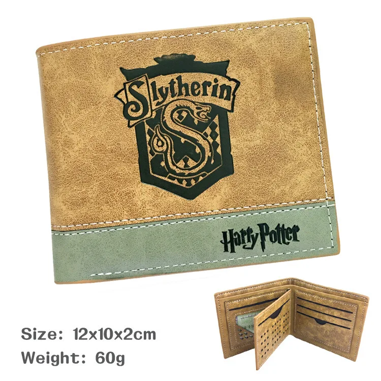 Harrys Potter 3D Full Color Print Wallet Gryffindor Slytherin Badge Coin Purse Wallet Card Holder for Men and Women Gift