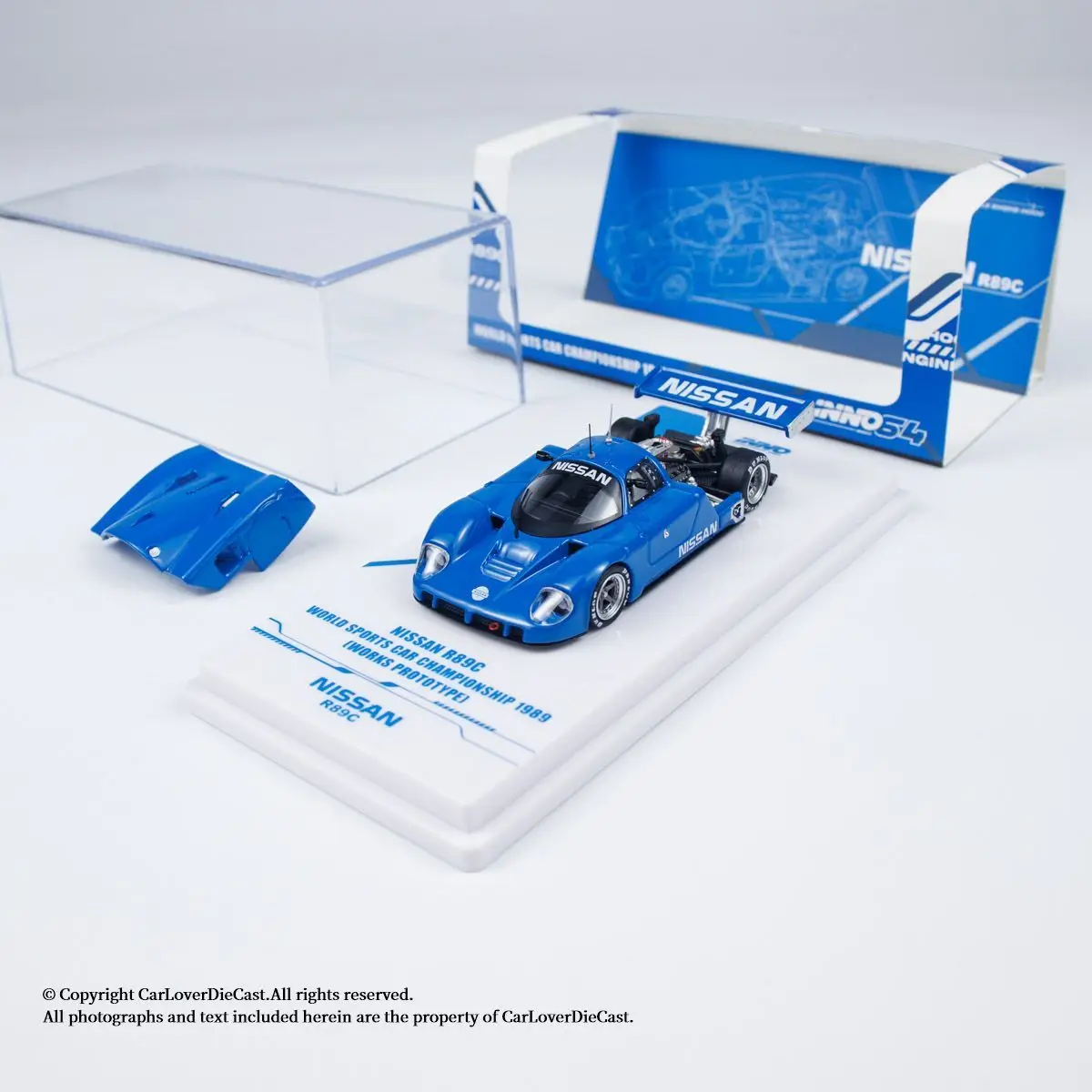 

INNO1:64 Nissan R89C Le Mans Test Car 1988 Matte Black, Blue, Alloy Car Model