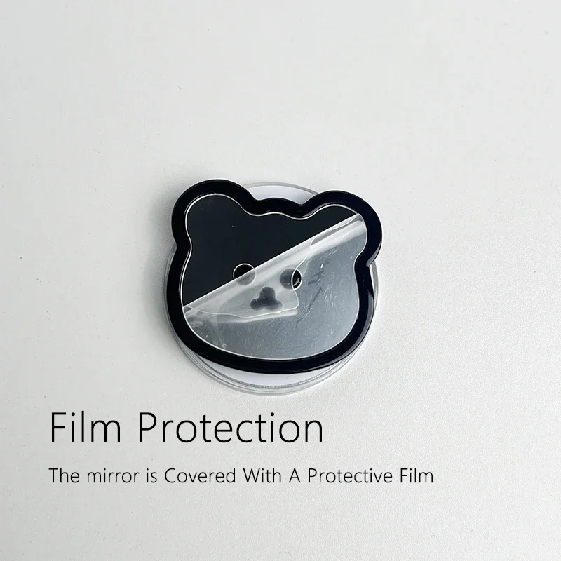 Korea Lucu Beruang Cermin Magnetik Soket Pegangan Tok Ponsel Pemegang untuk Magsafe IPhone Mac Samsung Aman Cincin Jari Memperluas Pop Stand